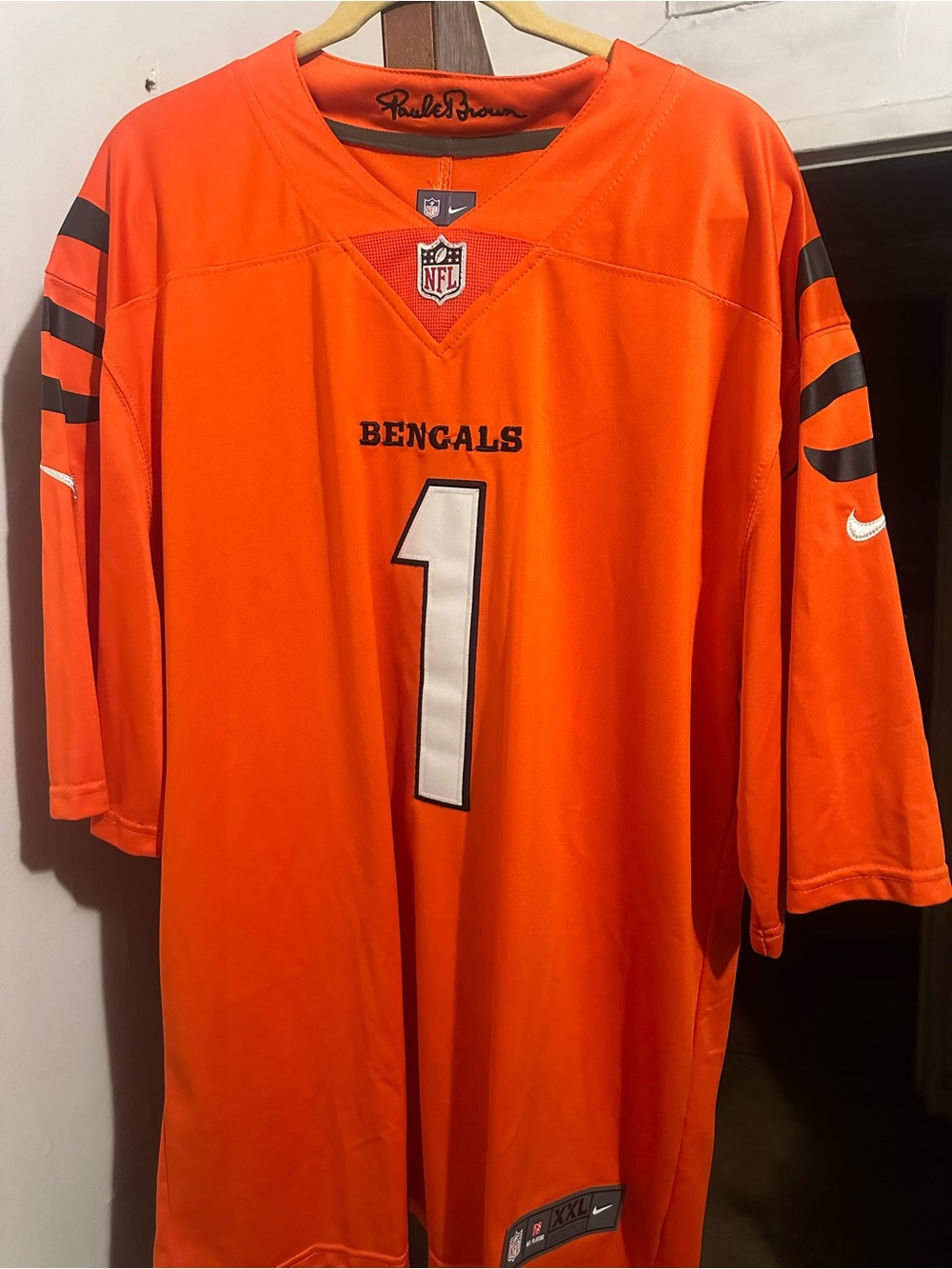 Nike Ja’Marr Chase #1 Cincinnati Bengals Orange NFL Jersey XXL